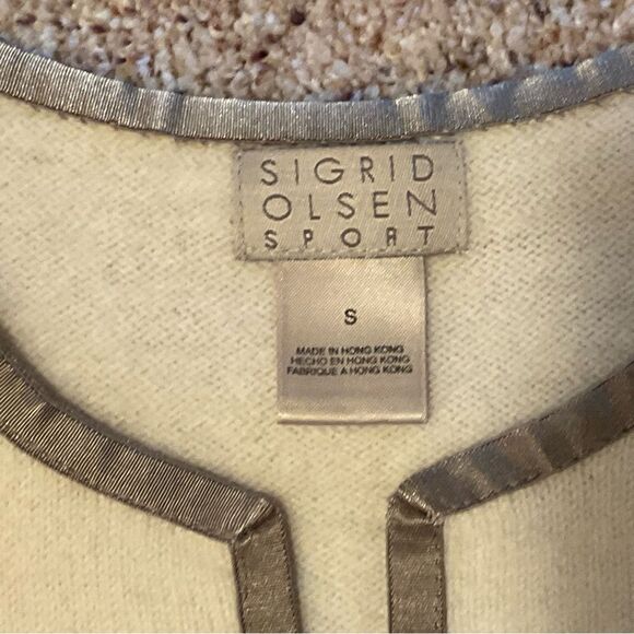 Sigrid Olsen Sport 100% Wool Sweater Cardigan Aztec Southwest Blanket Sz S - Picture 6 of 14